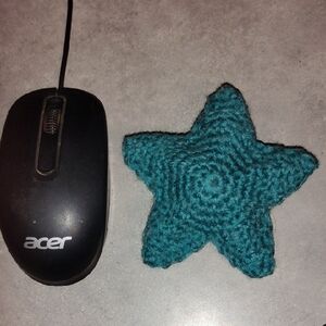 Teal Crochet Star Decor